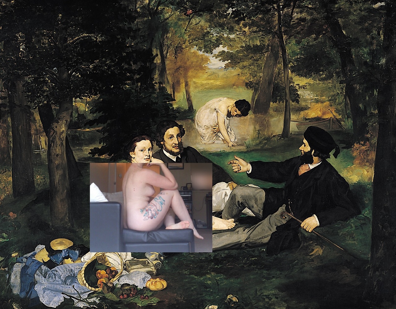 camgirls-project-in-progress-2013-Edouard-Manet-Luncheon-on-the-Grass-1863-X-misswaywardheart