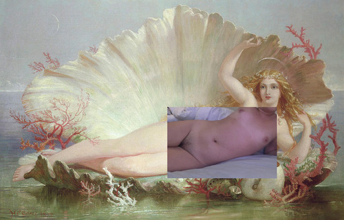 camgirls-project-in-progress-2013-Henry-Courtney-Selous-“The-Birth-of-Venus”-1852-X-anonymous